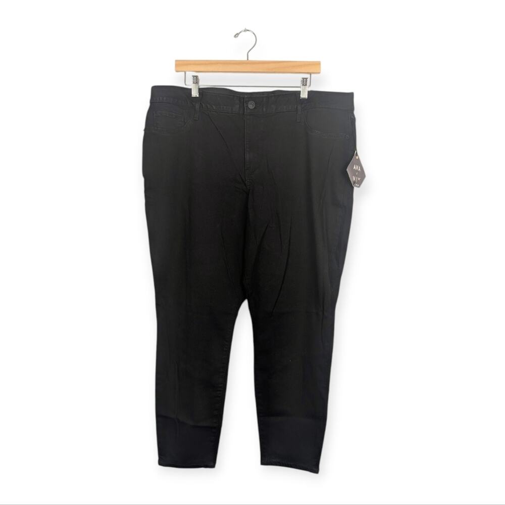 NWT Ava & Viv Black Ankle Stretch Jeggings Size 26W